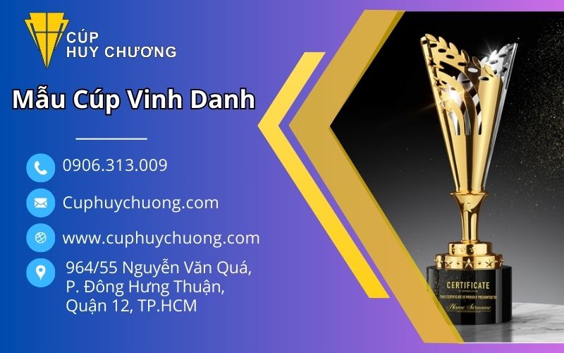 mẫu cúp vinh danh