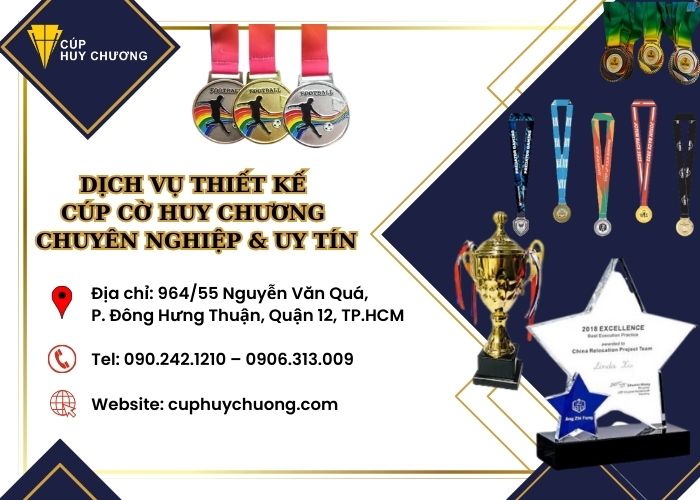 cúp cờ huy chương