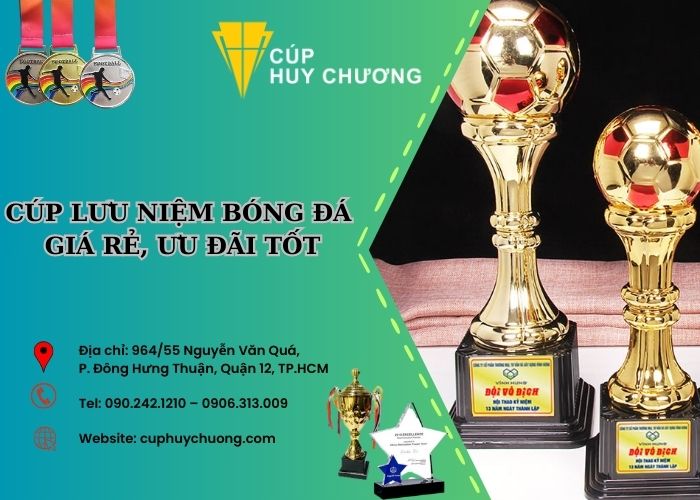 cúp lưu niệm bóng đá