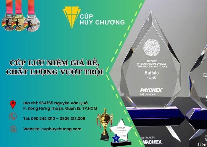 cúp lưu niệm giá rẻ