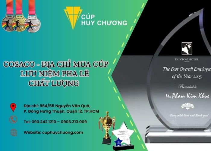 Cúp lưu niệm pha lê