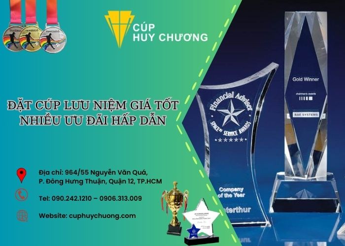 đặt cúp lưu niệm