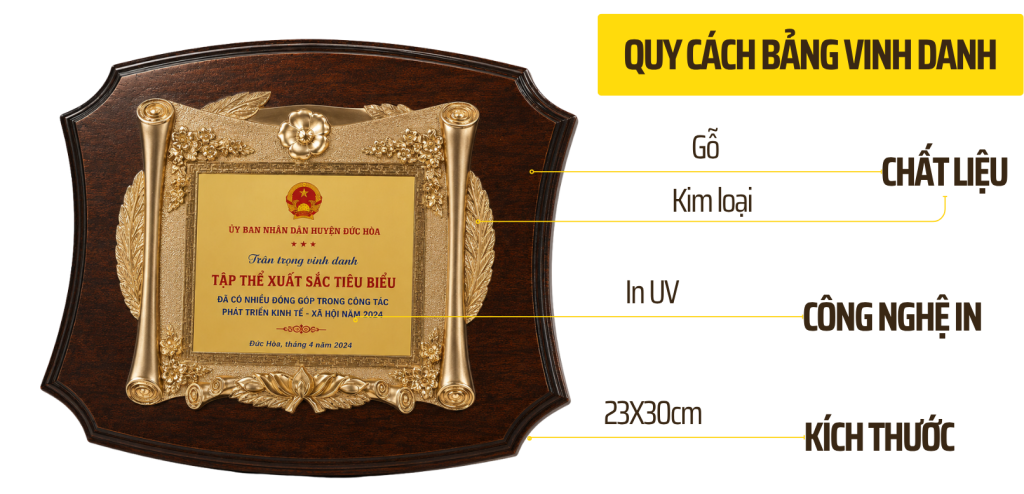 bang vinh danh go dong