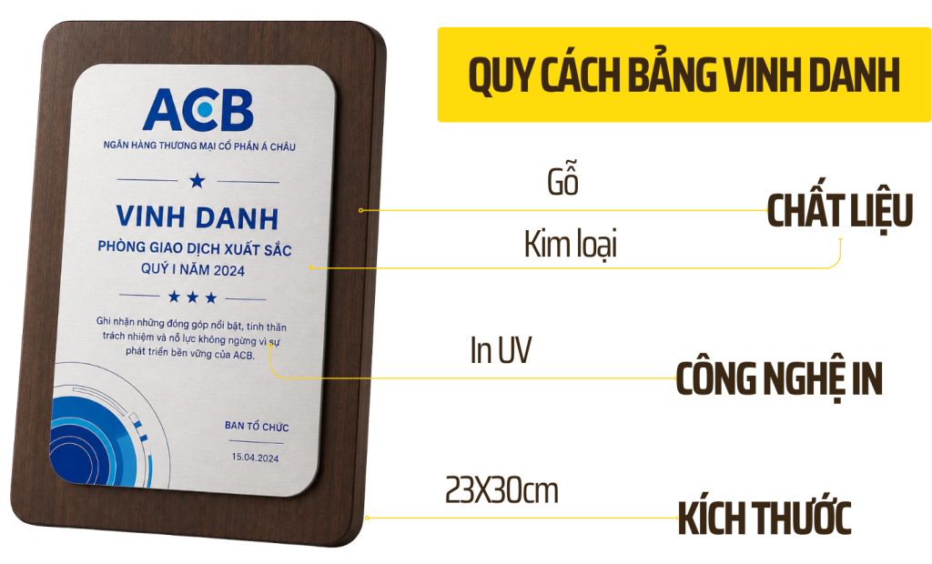 bang vinh danh go dong