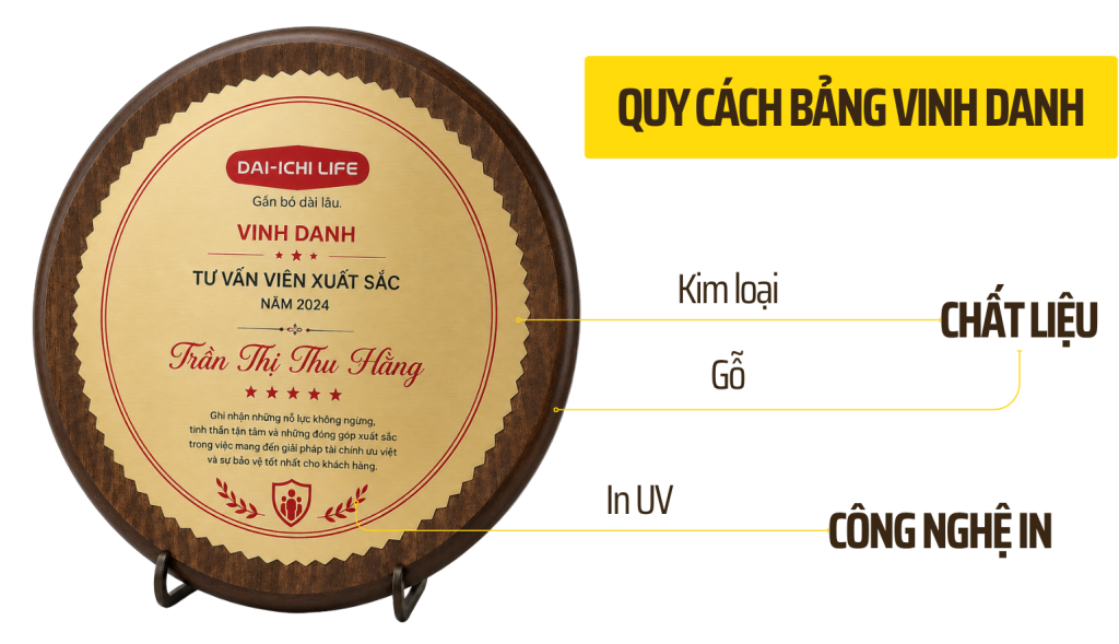 bang vinh danh go dong
