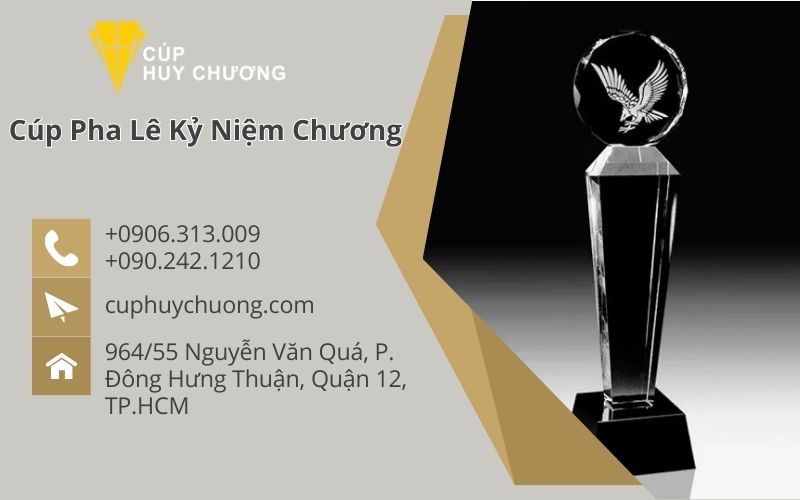 cúp pha lê kỷ niệm chương