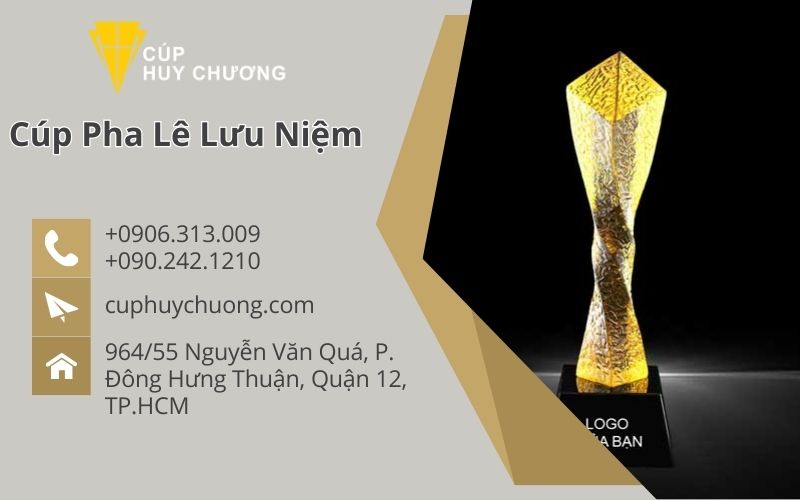 cúp pha lê lưu niệm