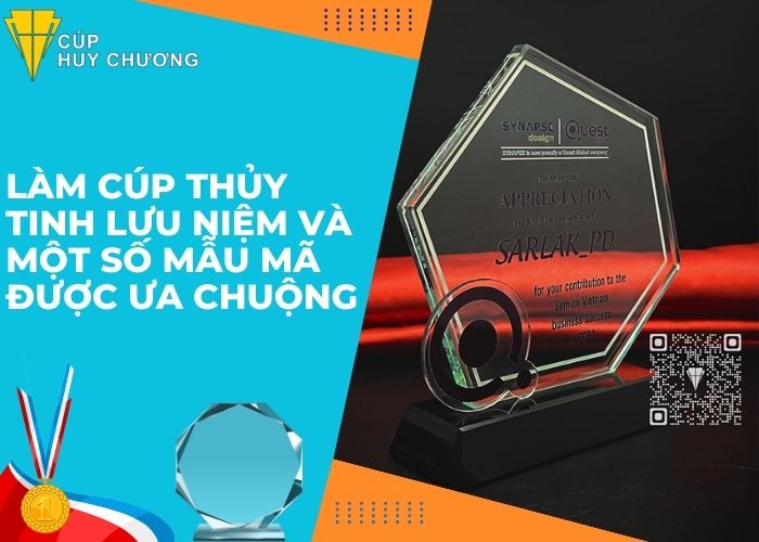 Cúp Lưu Niệm Thủy Tinh