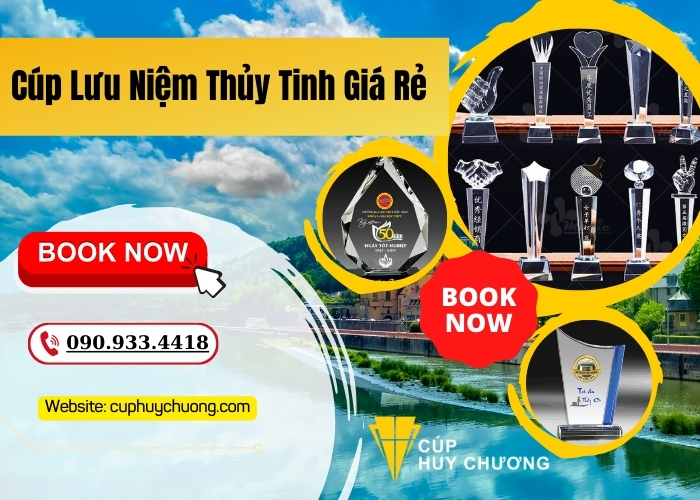 Cúp Lưu Niệm Thủy Tinh Giá Rẻ