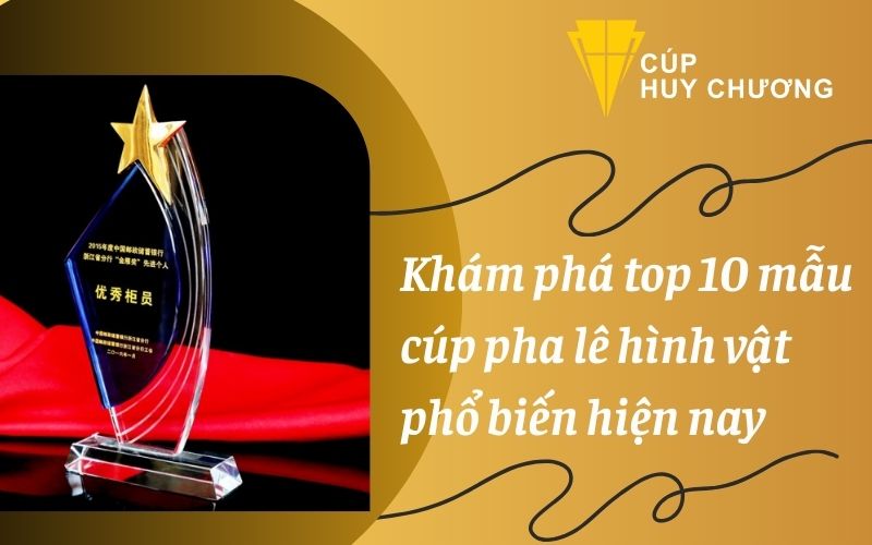 cúp pha lê hình vật