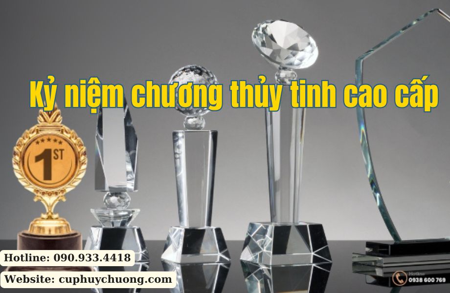 kỷ niệm chương thủy tinh cao cấp