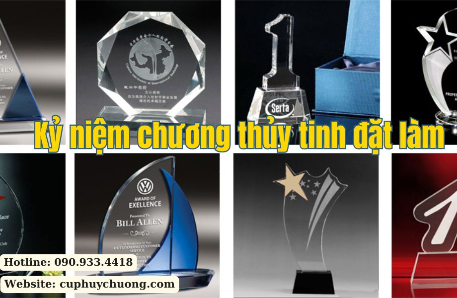 kỷ niệm chương thủy tinh đặt làm