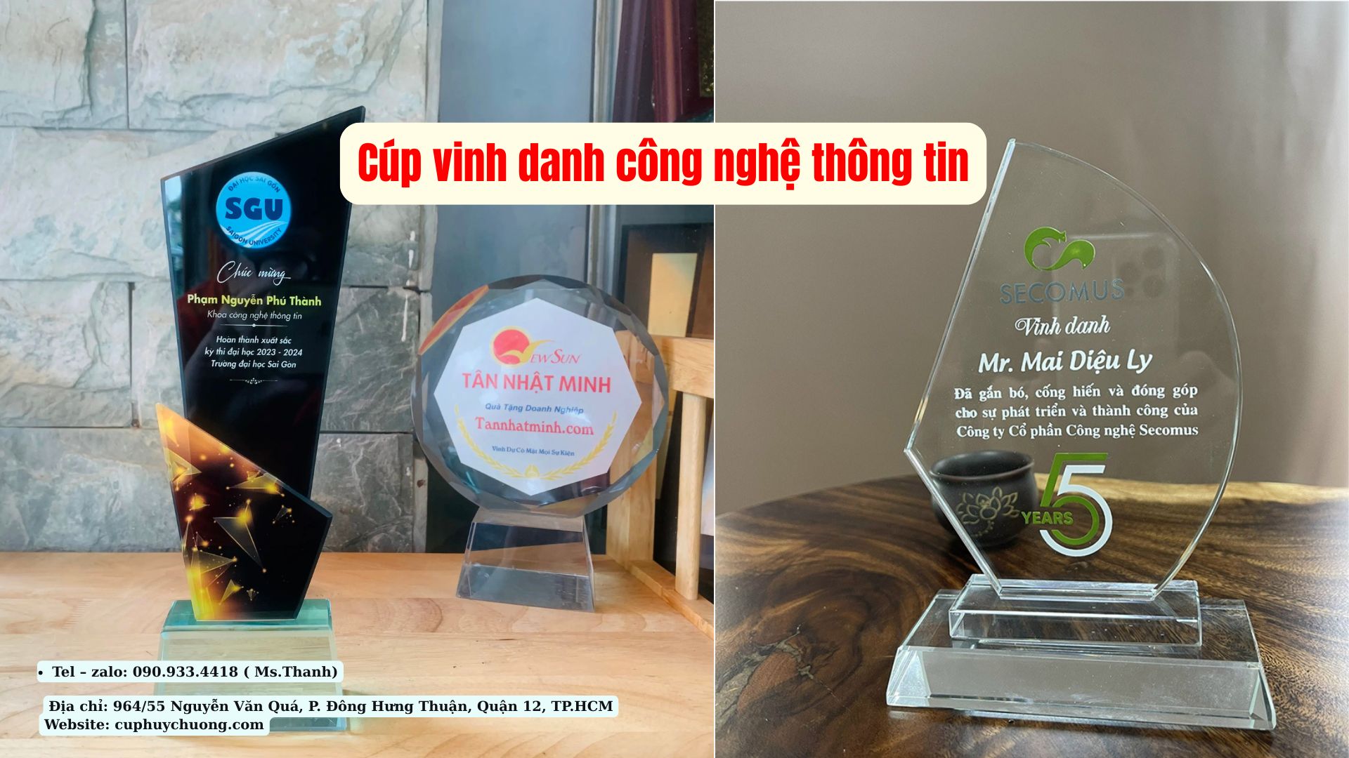 cúp vinh danh công nghệ thông tin