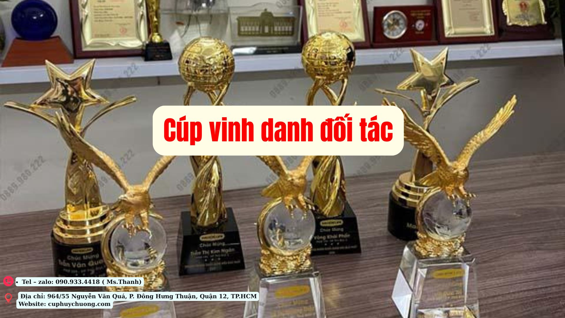 cúp vinh danh đối tác