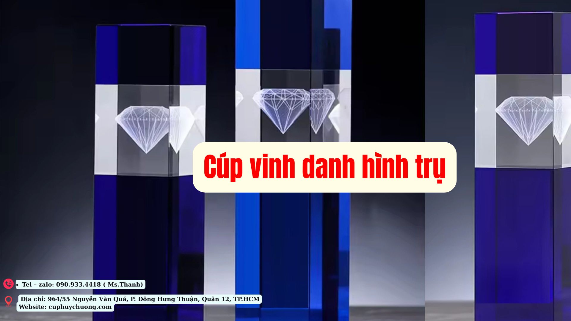 cúp vinh danh hình trụ