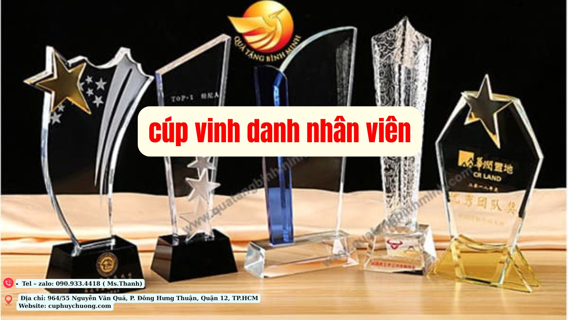 cúp vinh danh nhân viên