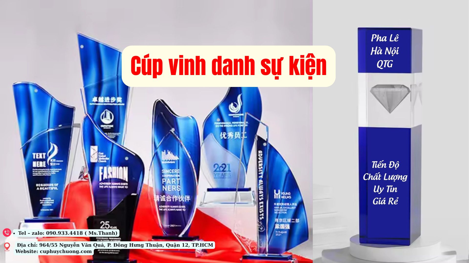cúp vinh danh sự kiện