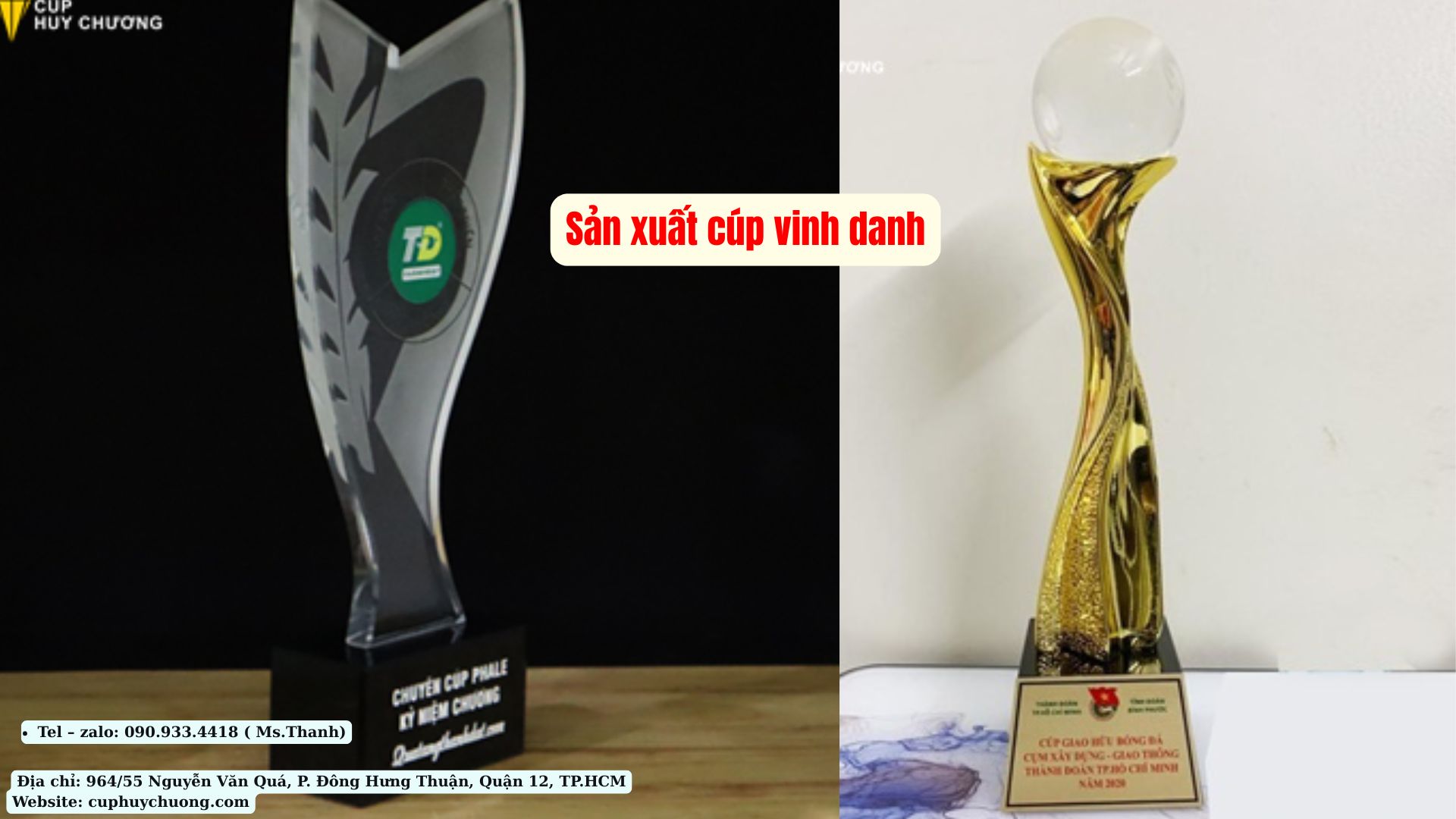 sản xuất cúp vinh danh