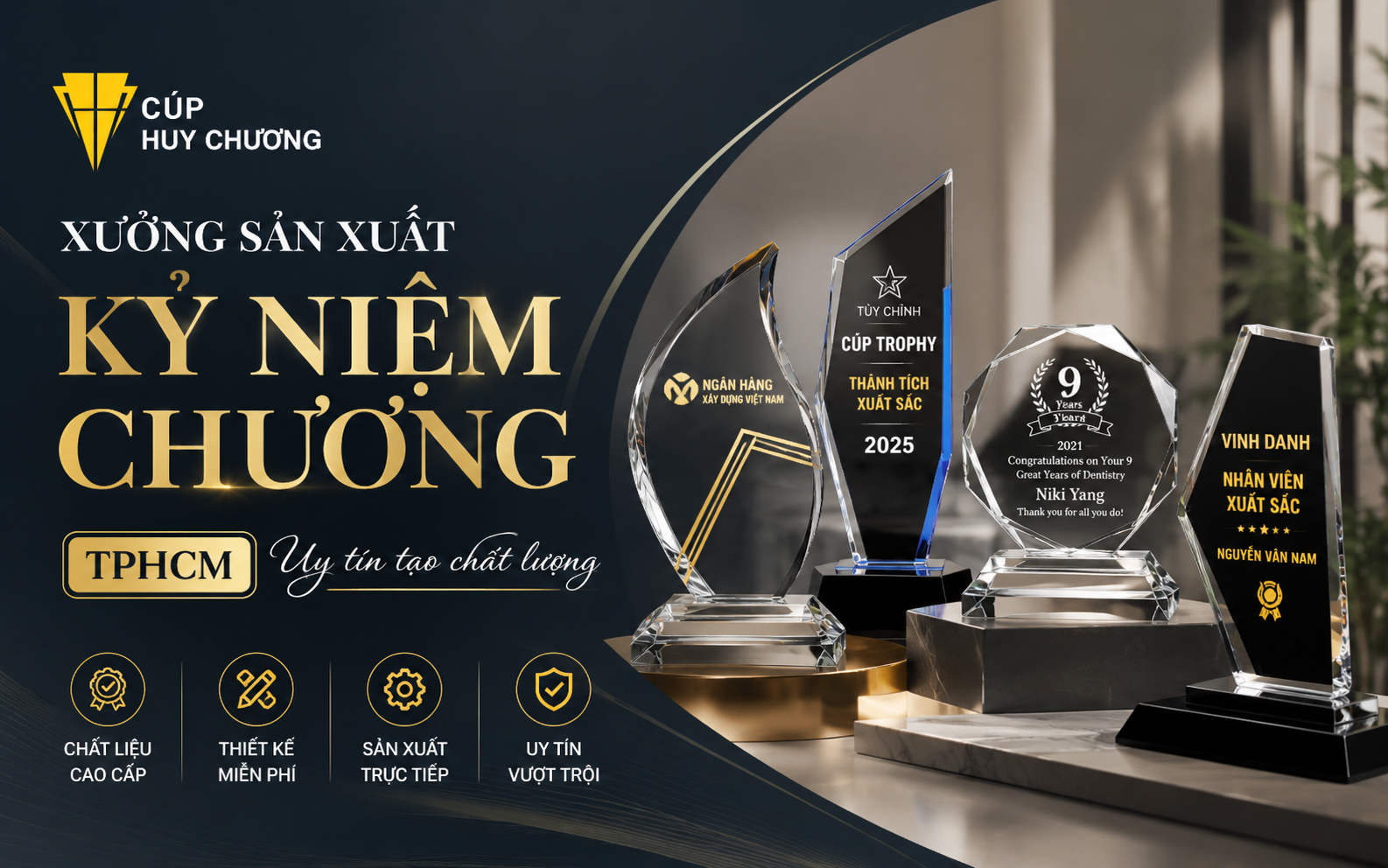 xưởng sản xuất kỷ niệm chương tphcm