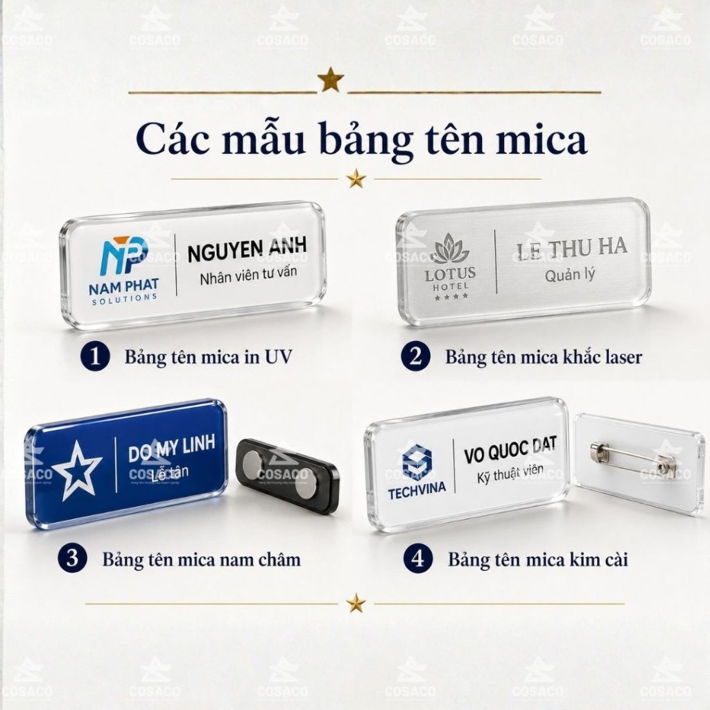 cac mau bang ten mica