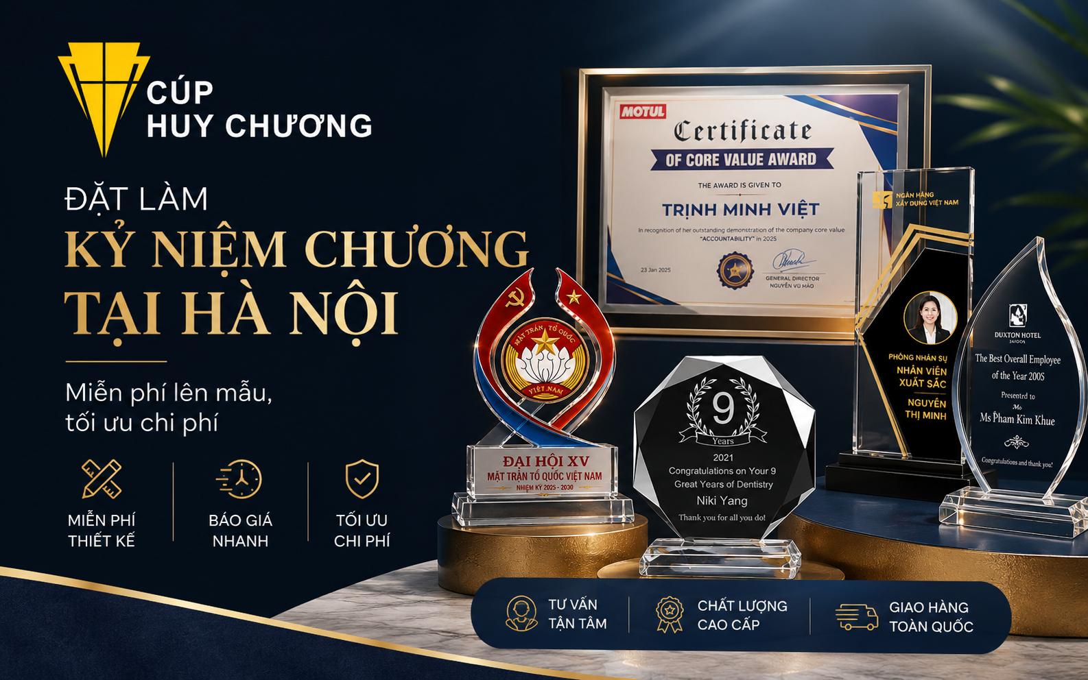 Đặt làm kỷ niệm chương tại Hà Nội