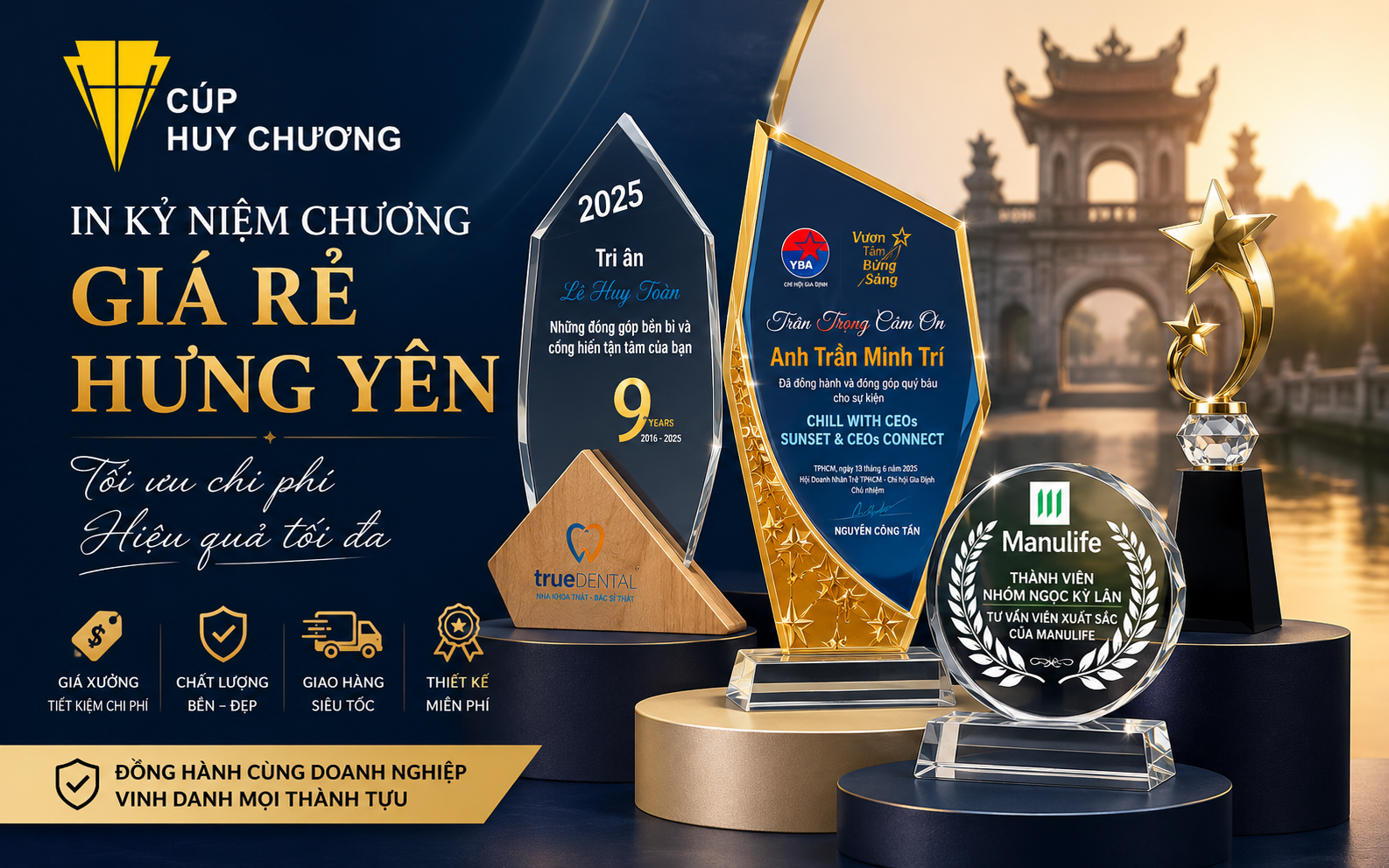In kỷ niệm chương giá rẻ Hưng Yên