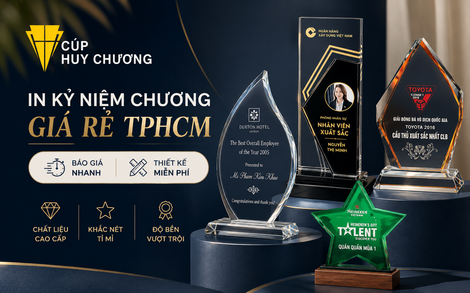 In kỷ niệm chương giá rẻ TPHCM