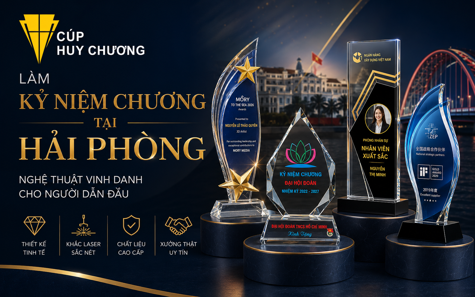Làm kỷ niệm chương tại Hải Phòng