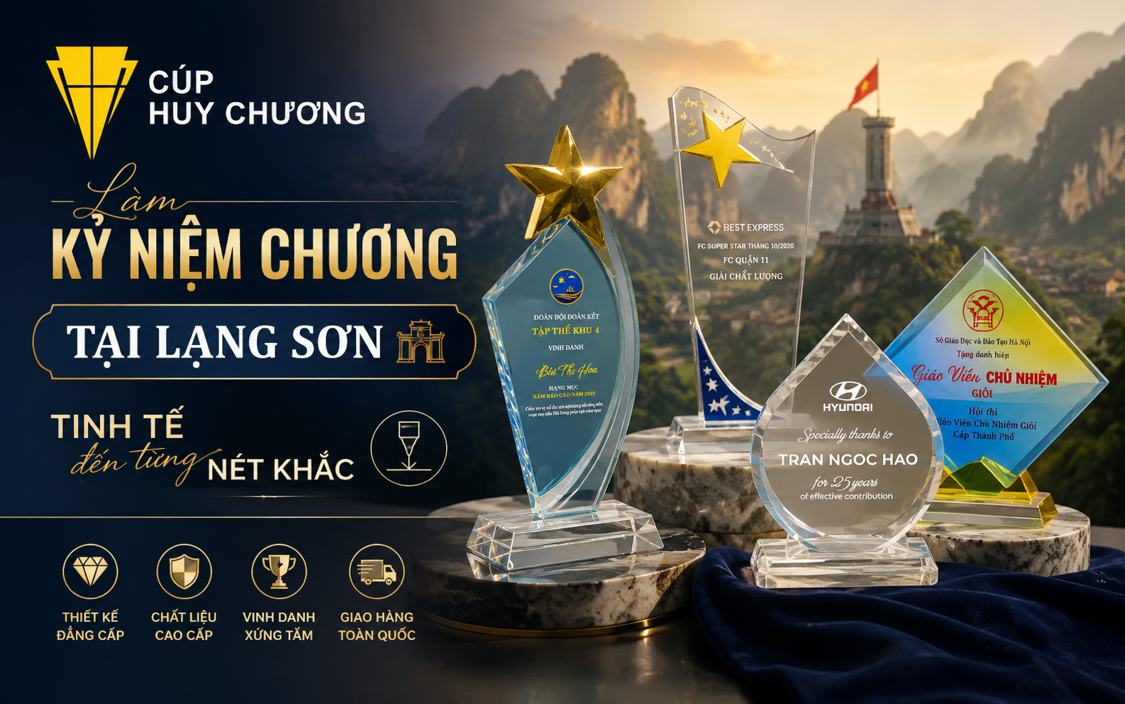 Làm kỷ niệm chương tại Lạng Sơn