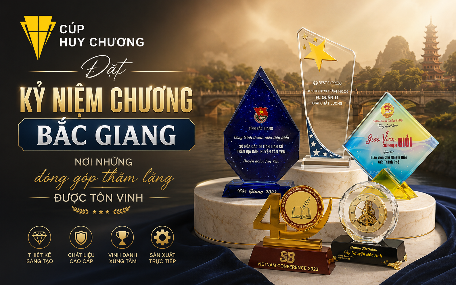 đặt kỷ niệm chương Bắc Giang