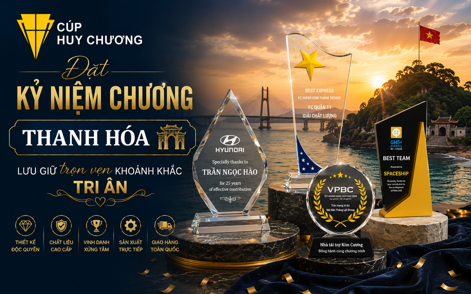 đặt kỷ niệm chương Thanh Hóa