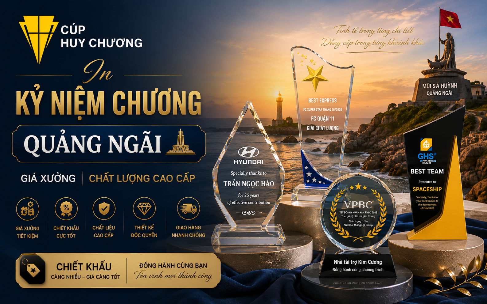 in kỷ niệm chương Quảng Ngãi